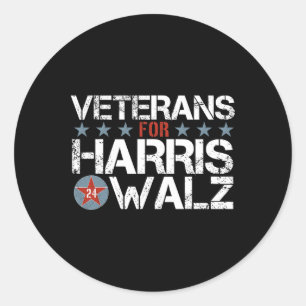 Veterans For Kamala Harris Tim Wheimer 2024 Vets U Classic Round Sticker