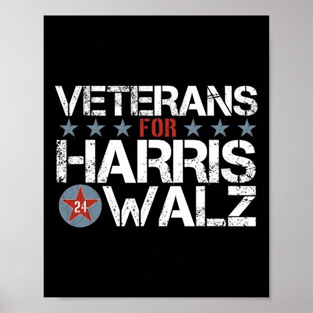 Veterans For Kamala Harris Tim Wheimer 2024 Vets U Poster (Front)