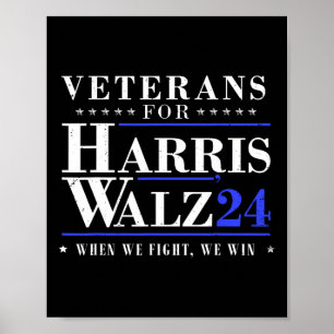 Veterans For Kamala Harris Tim Wheimer Waltz For P Poster