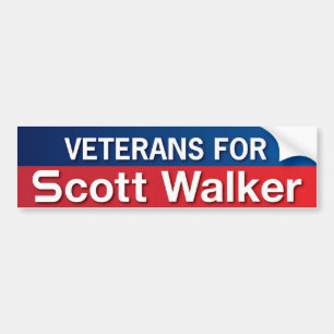 Veterans for Scott Walker Bumper Sticker