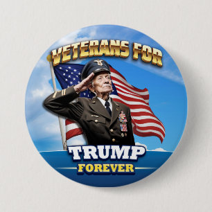 VETERANS for TRUMP Forever 7.5 Cm Round Badge