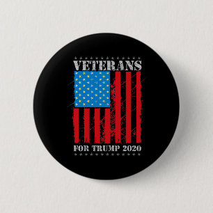 Veterans For Trump Military Republican Supporters 6 Cm Round Badge