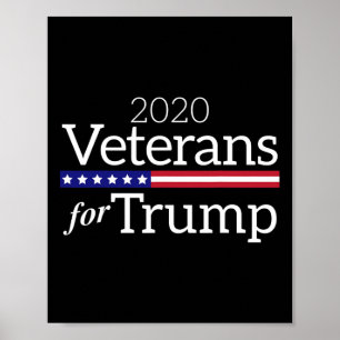 Veterans For Trump Shirt. Pro Trump Gop Poster