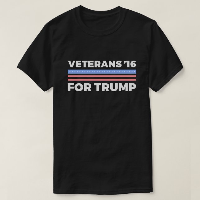 Veterans For Trump T-Shirt (Design Front)