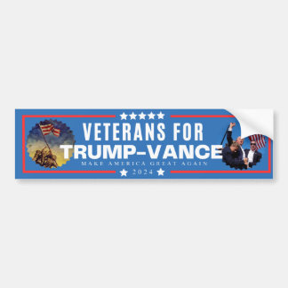 Veterans for Trump Vance 2024 Bumper Sticker