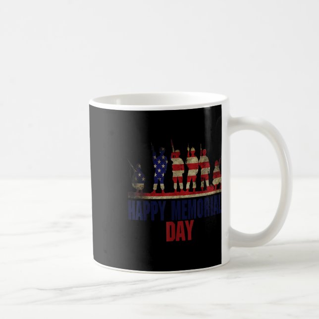 Veterans Happy Memorial Day Flag  Coffee Mug (Right)