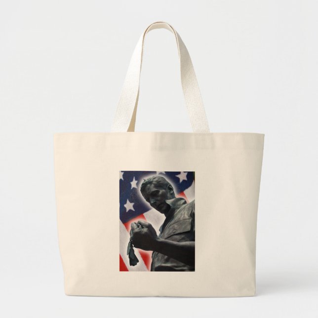 Veterans Large Tote Bag (Front)