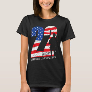 Veterans Lives 22 A Day Suicide Awareness Ptsd T-Shirt