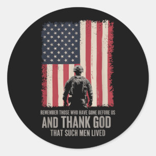 Veterans Memorial Day Never Forget Freedom Is Not Classic Round Sticker