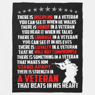 VETERANS MOTTO FLEECE BLANKET