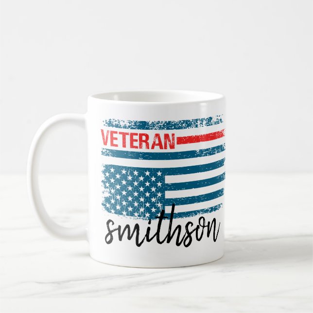 Veterans Mug | Patriotic Coffee Cup for Military  (Left)