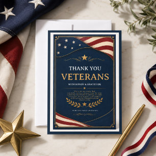 Veterans Patriotic Appreciation Card for Heroes