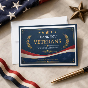 Veterans Patriotic Appreciation Card for Heroes