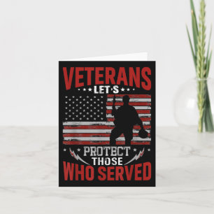 Veterans Protect Those Who Served Memorials Day  Card