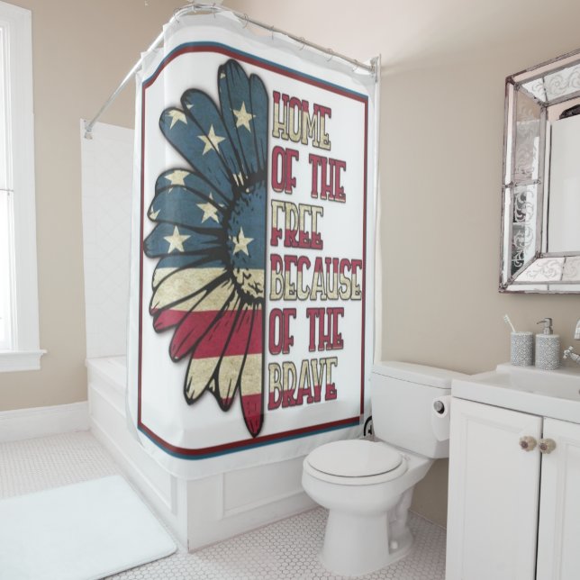 Veteran's Remembrance and Honour Shower Curtain (In Situ)