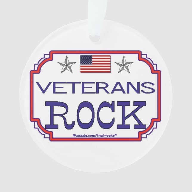Veterans Rock Ornament (Front)