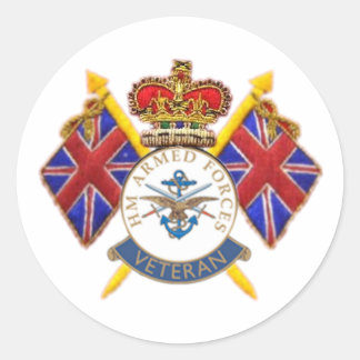 Veteran's Round Sticker