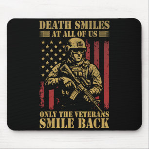 Veterans Smile Back Patriotic American Flag Mouse Pad