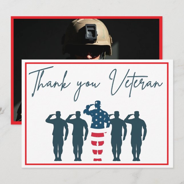 Veterans Thank You | Patriotic Appreciation (Front/Back)
