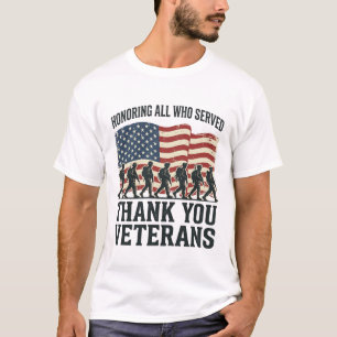 Veterans Thank You Patriotic Military Flag Shirt D