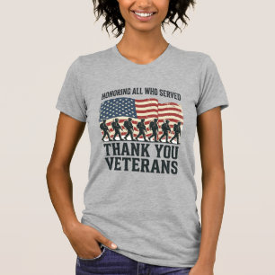 Veterans Thank You Patriotic Military Flag Shirt D