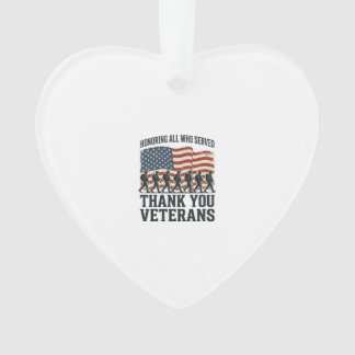 Veterans Thank You Patriotic Military Flag Shirt D Ornament
