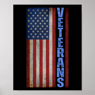 VETERANS USA FLAG 4TH OF JULY T-Shirt Poster