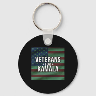 Veterans Voting For Kamala Harris 2024  Key Ring