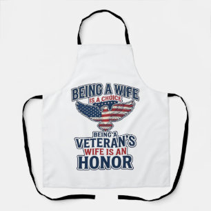 Veterans Wife Honour Patriotic Eagle Shirt Apron