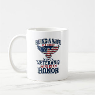 Veterans Wife Honour Patriotic Eagle Shirt Coffee Mug