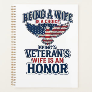 Veterans Wife Honour Patriotic Eagle Shirt Planner