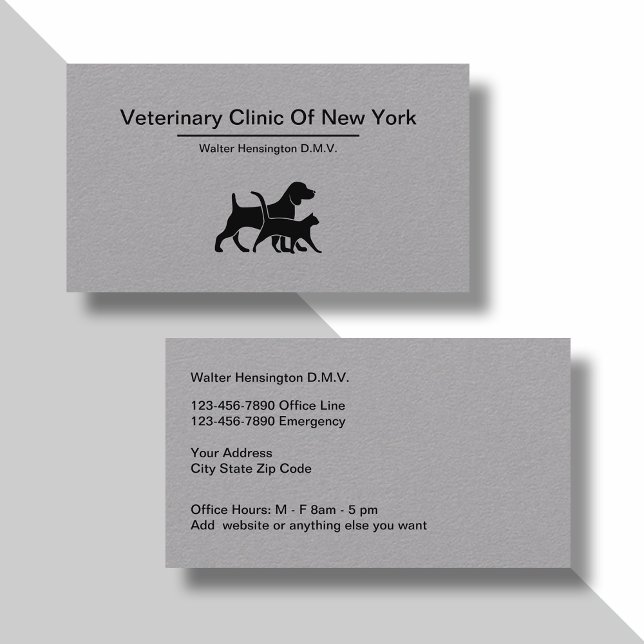 Veterinarian And Animal Hospital Business Card (Creator Uploaded)