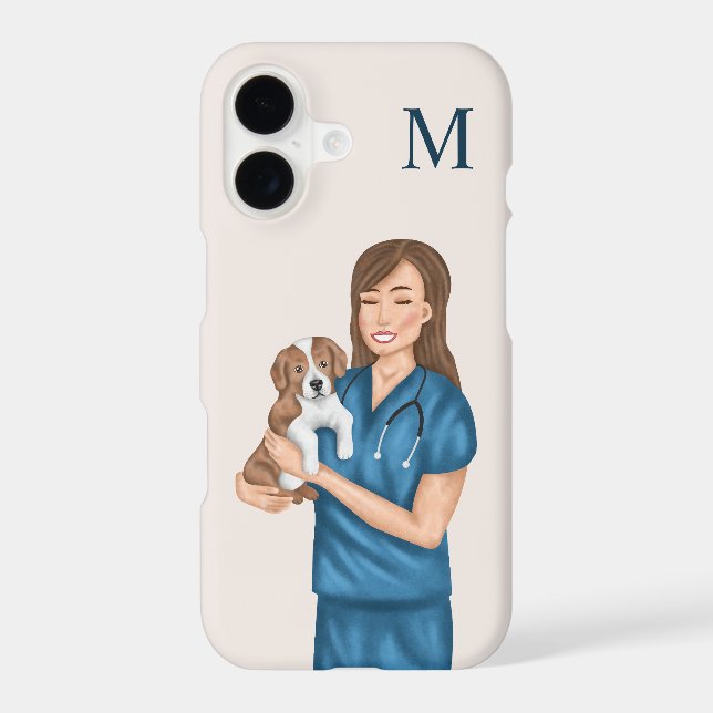 Veterinarian Animal Doctor Vet And Dog Monogram (Back)