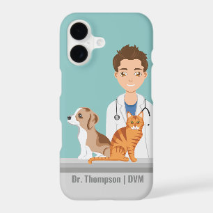 Veterinarian Animal Doctor Vet With Dog And Cat