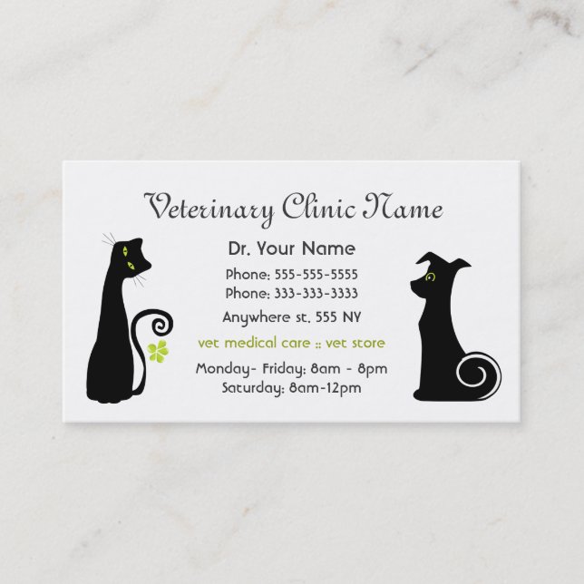 Veterinarian Business Card (Front)