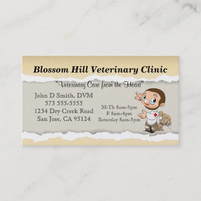 Veterinarian Business Card (Front)