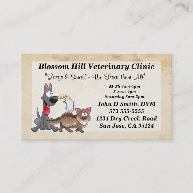 Veterinarian Business Card (Front)