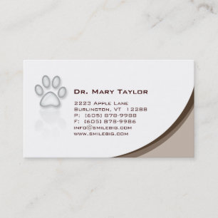 Veterinarian Business Card brown curve