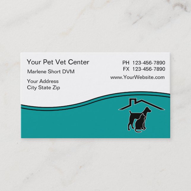 Veterinarian Business Cards (Front)