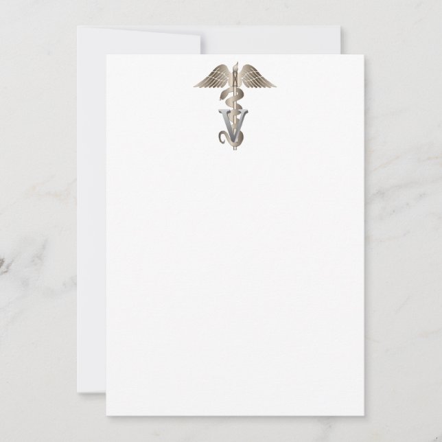 Veterinarian Caduceus Invitation (Front)