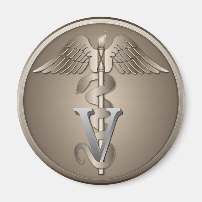 Veterinarian Caduceus Magnet (Front)