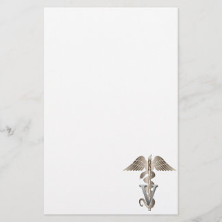 Veterinarian Caduceus Stationery