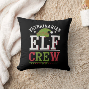 Veterinarian Christmas Elf Veterinary Technician Cushion