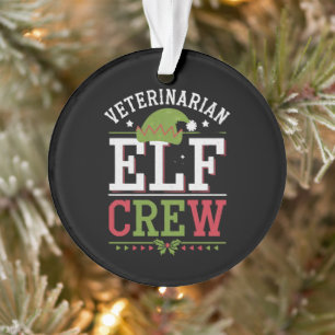 Veterinarian Christmas Elf Veterinary Technician  Ornament
