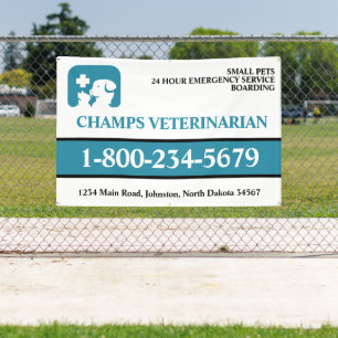 Veterinarian Clinic Custom Vinyl Welcome Banner