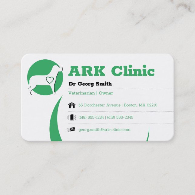 Veterinarian Clinic | Info Appointment Card (Front)