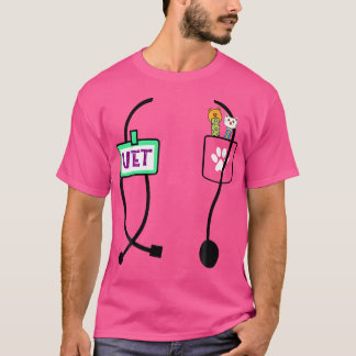Veterinarian Costume Boys Girls Kids Animal Doctor T-Shirt