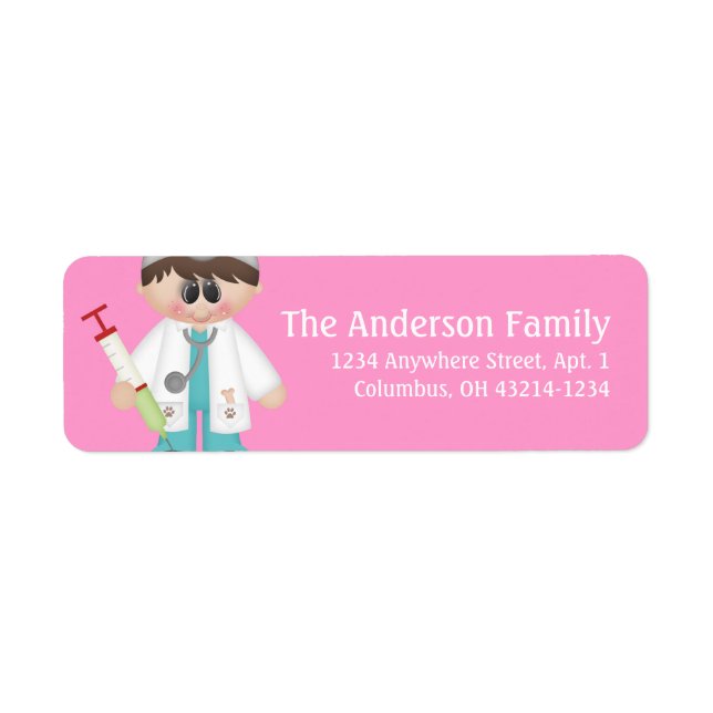 Veterinarian d1 Return Address Labels (Front)