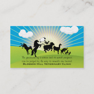 Veterinarian Dancing Animals Business Card