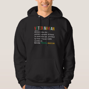 Veterinarian Definition Funny Animal Doctor Noun D Hoodie